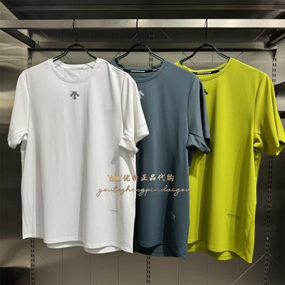 DESCENTE迪桑特RUNNING夏季男士户外运动休闲吸湿排汗速干短袖T恤