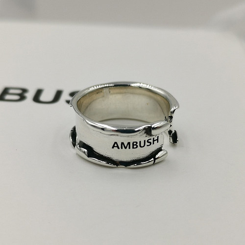 AMBUSH中性黄铜个性工业染黑戒指