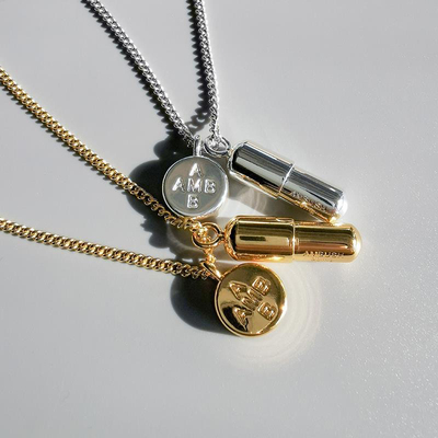 AMBUSH黄铜毛衣链男女胶囊项链