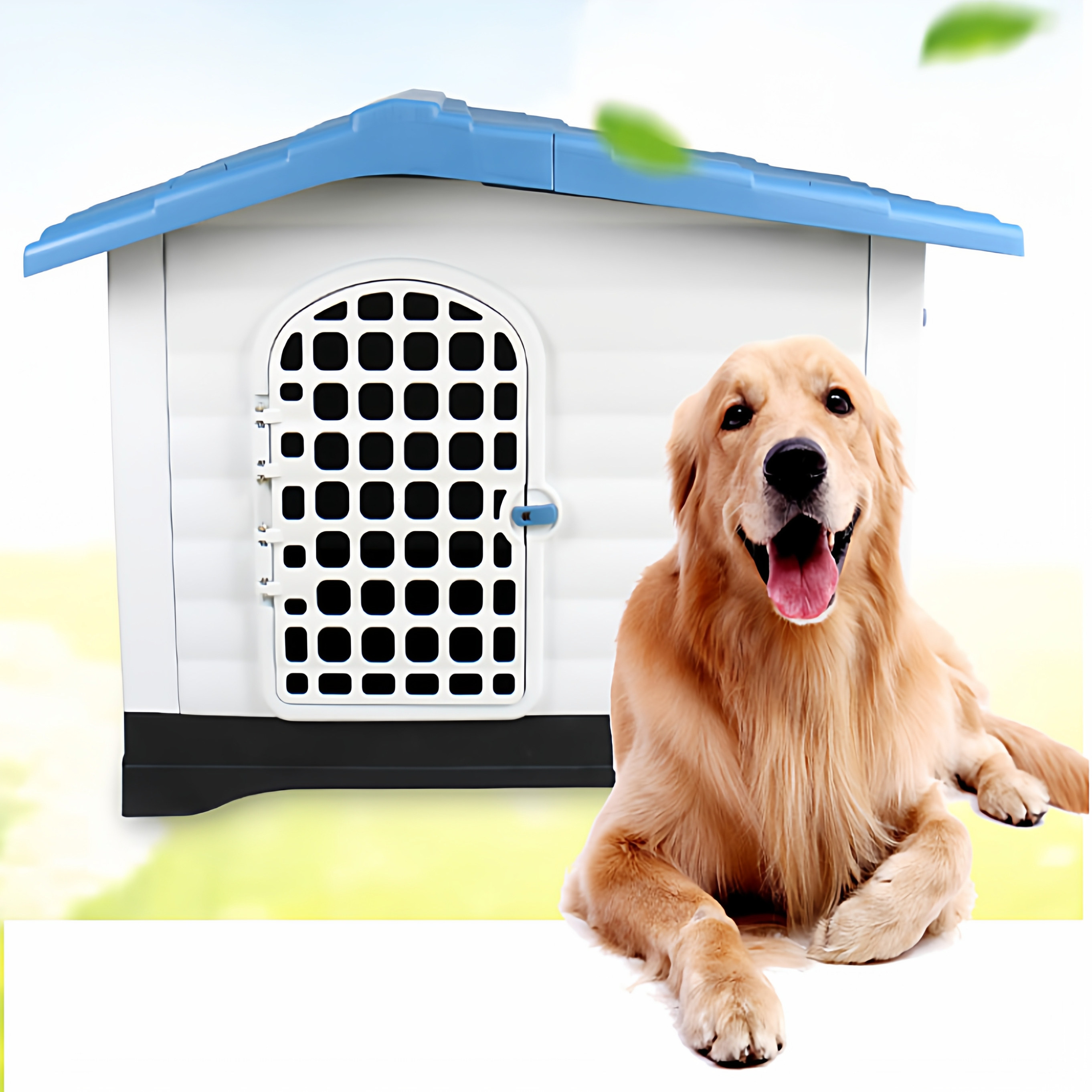 狗屋冬季保暖四季通用户外可拆洗中小型犬防雨狗舍双入口侧开门窝