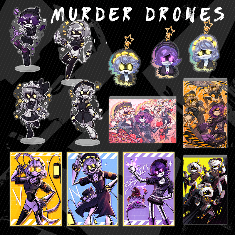 MurderDronesSeason1无机杀手周边亚克力砖立牌挂件满天星色纸