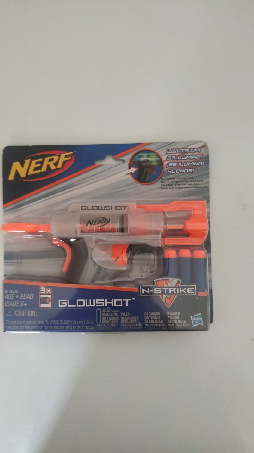 美版孩之宝nerf热火精英透明夜巡白透夜巡软弹发射器儿童玩具枪