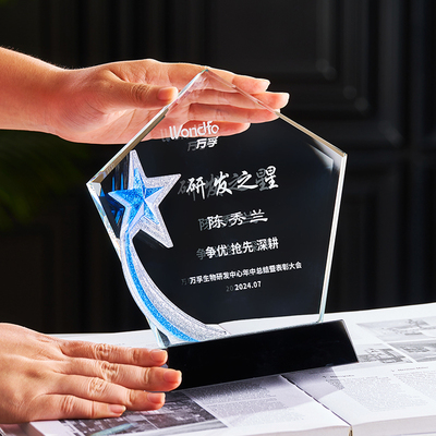 水晶奖杯定制创意新款奖牌刻字