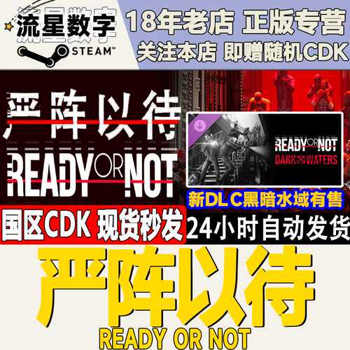 Steam国区正版KEY 严阵以待 严正 Ready or Not暗流涌动 黑暗水域