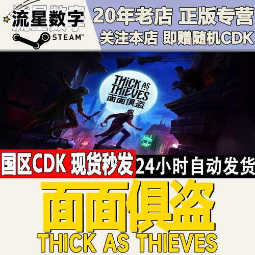 Steam正版国区KEY 面面俱盗  Thick As Thieves 激活码CDKEY现货