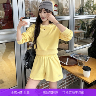 【aIo权威新品现货】亮标休闲短裤毛圈棉短裤百搭小鸡黄休闲短裤