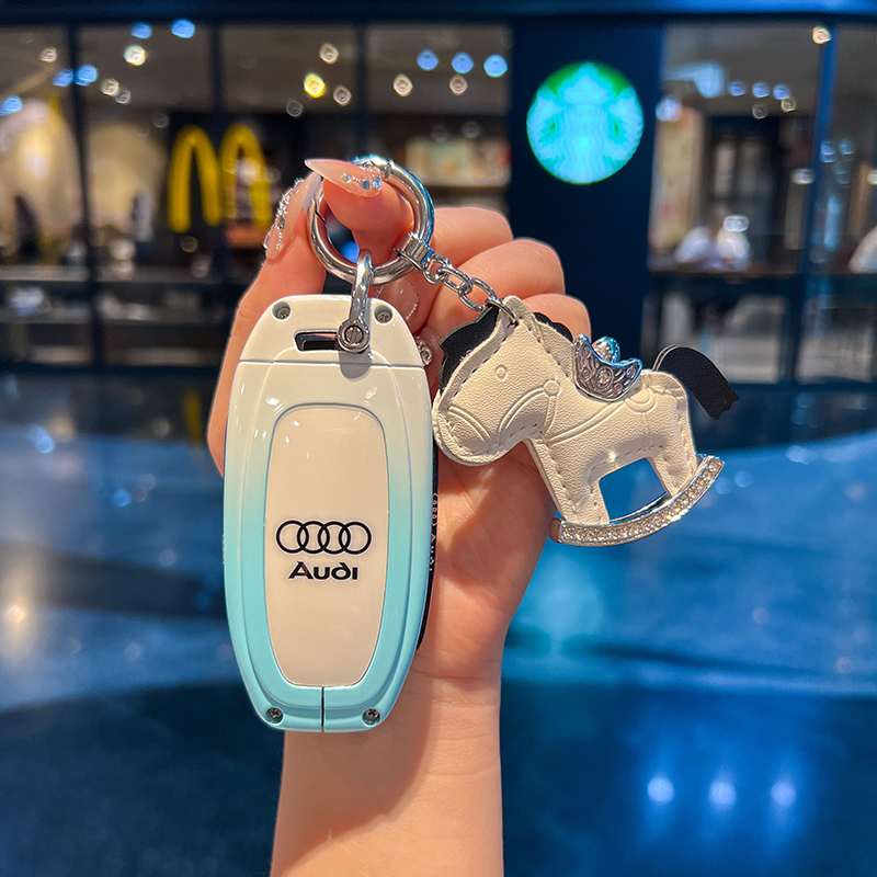 适用于老款奥迪a6钥匙套18年q5钥匙包13款15款扣14年钥匙壳