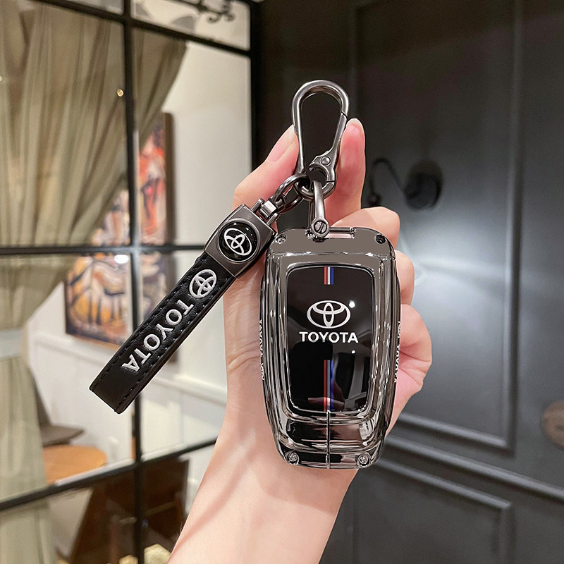 2023款丰田第八代凯美瑞钥匙套18-23款8代专用汽车高档金属包壳扣