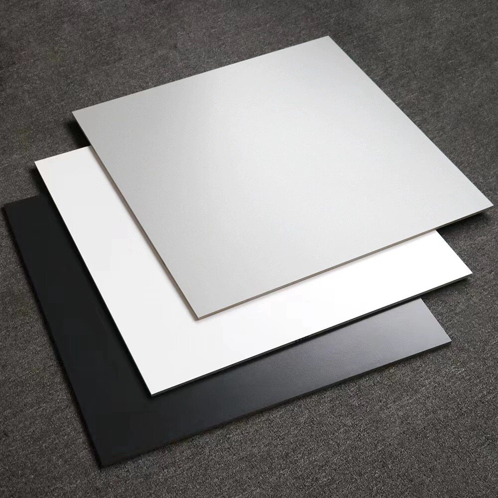 纯黑白灰哑光古砖600x600瓷砖厨卫墙砖800x800客厅商铺地砖