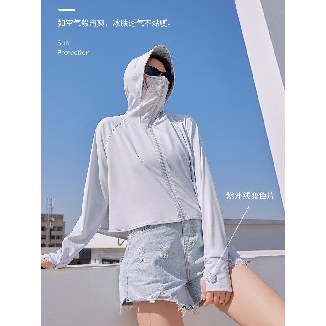 upf50+防晒衣服女防紫外线2025夏季新款披肩斗篷式凉皮户外防晒服