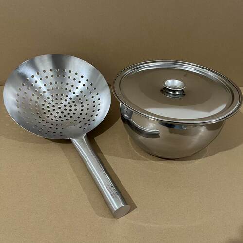 特厚不锈钢油盆商用带盖套装
