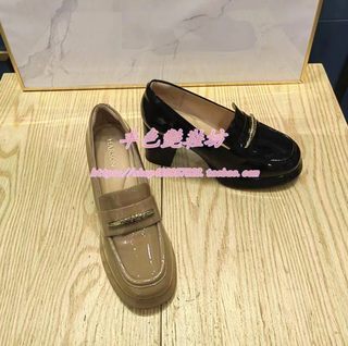 HL237125哈森女鞋专柜正品2023秋新款粗高跟防水台时装深口女单鞋