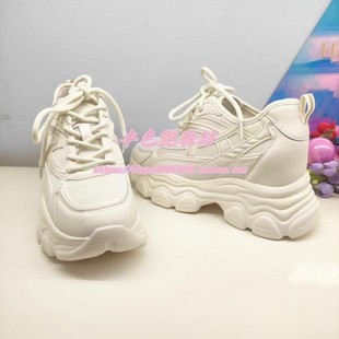 HCM252901正品Harson/哈森25春夏新厚底内增高透气网休闲老爹鞋女