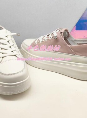 KCM253301卡迪娜专柜正品2025春新运动小白鞋简约厚底休闲女板鞋