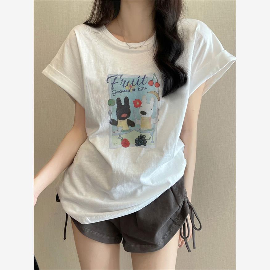 白色短袖t恤女装2025新款