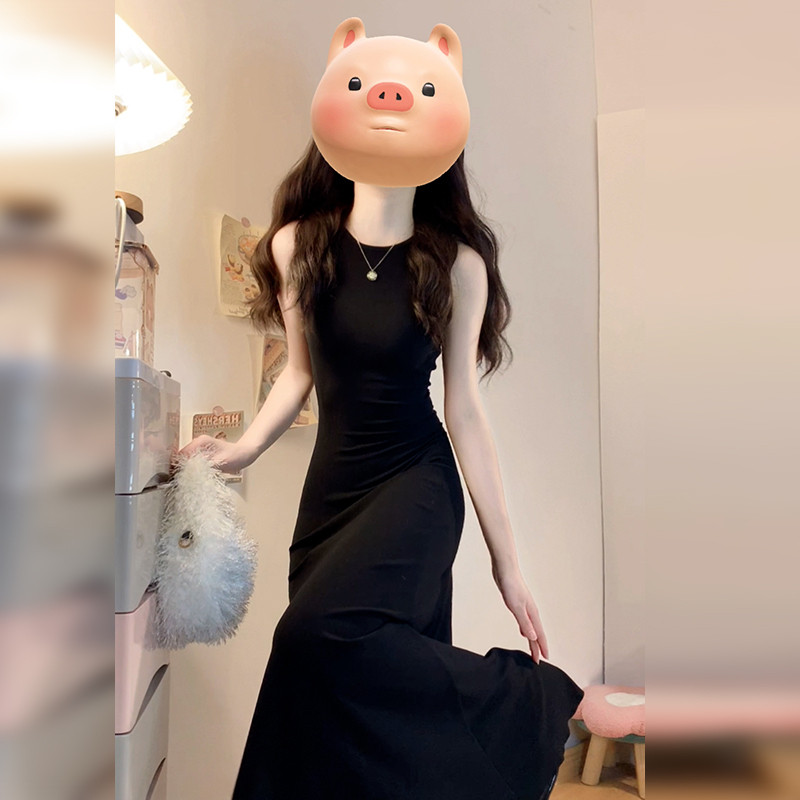 法式无袖背心连衣裙子女