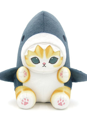 正版mofusand猫福珊迪鲨鱼猫海洋系列变装毛绒公仔日系可爱卡通萌