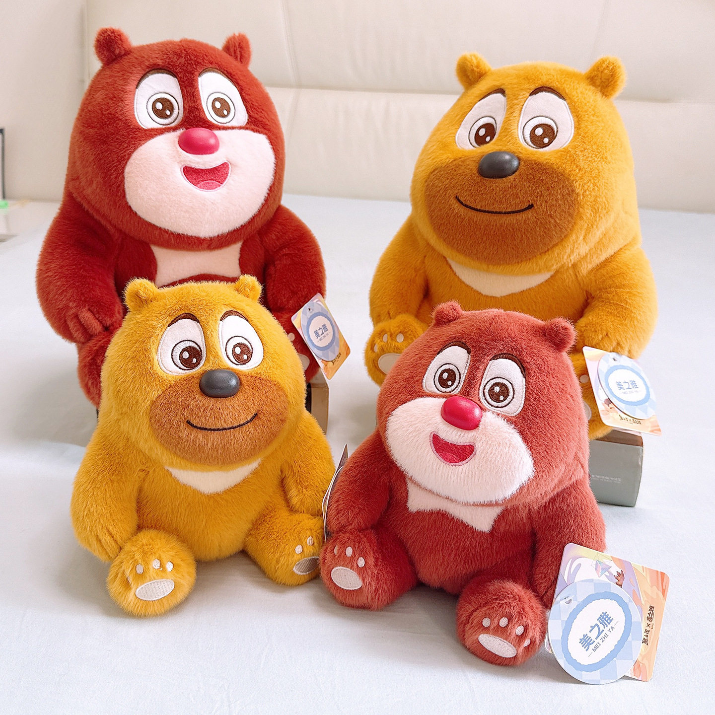 正版熊出没公仔熊大毛绒玩具熊二玩偶男女孩可爱娃娃生日礼物