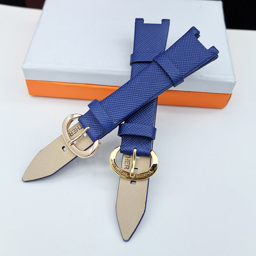 西太后凹口十字纹牛皮表带18MM