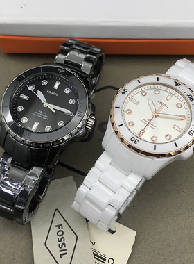 FOSSIL手表轻奢时尚简约休闲陶瓷表石英表防水女表CE1107CE1108