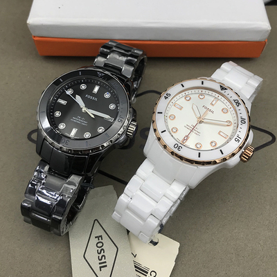 FOSSIL陶瓷表简约时尚女表