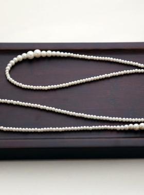 简约长款小珠设计感毛衣链长项链