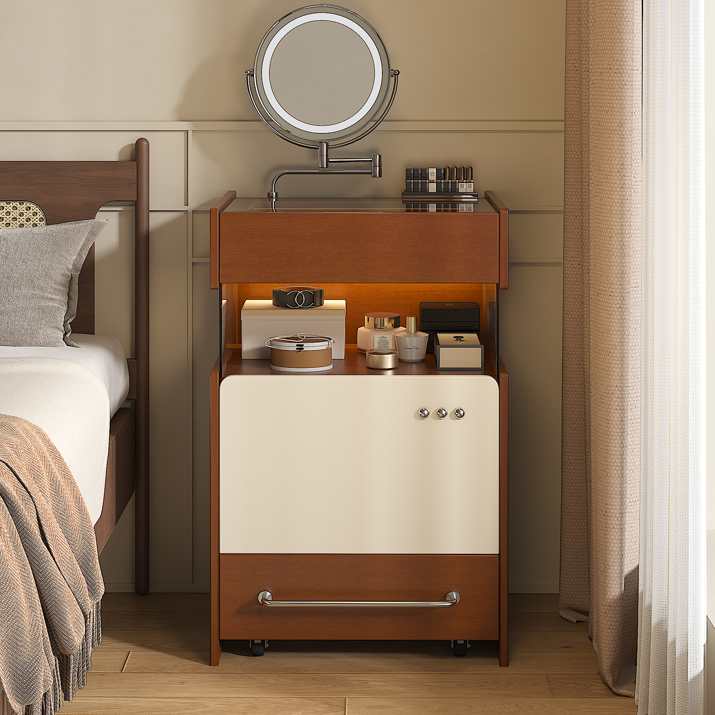 实木梳妆台卧室小型化妆桌