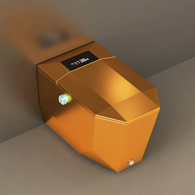 Henburn亨本钻石形土豪金色智能马桶高端私人定制---轿跑高级漆面