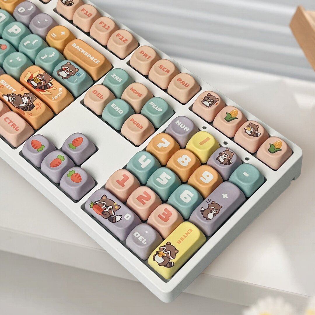 JRK108键全透明三模机械键盘无线蓝牙2.4G有线静音小碗熊热插拔轴