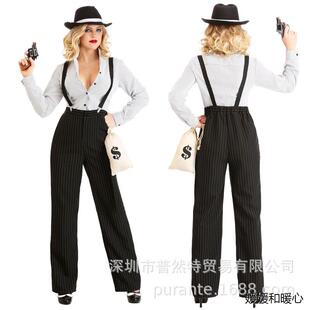2019新款拉斯维加斯赌神土匪强盗服装角色扮演性感赌后游戏制服