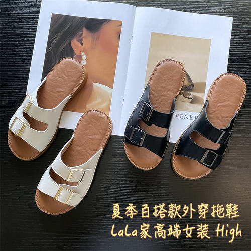 真皮凉拖鞋女外穿2026年夏季厚底休闲百搭舒适软底休闲凉鞋牛筋底