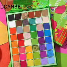 ucanbe彩色眼影盘48色蓝色薄荷绿色儿童舞台妆多色玩妆眼影化妆师
