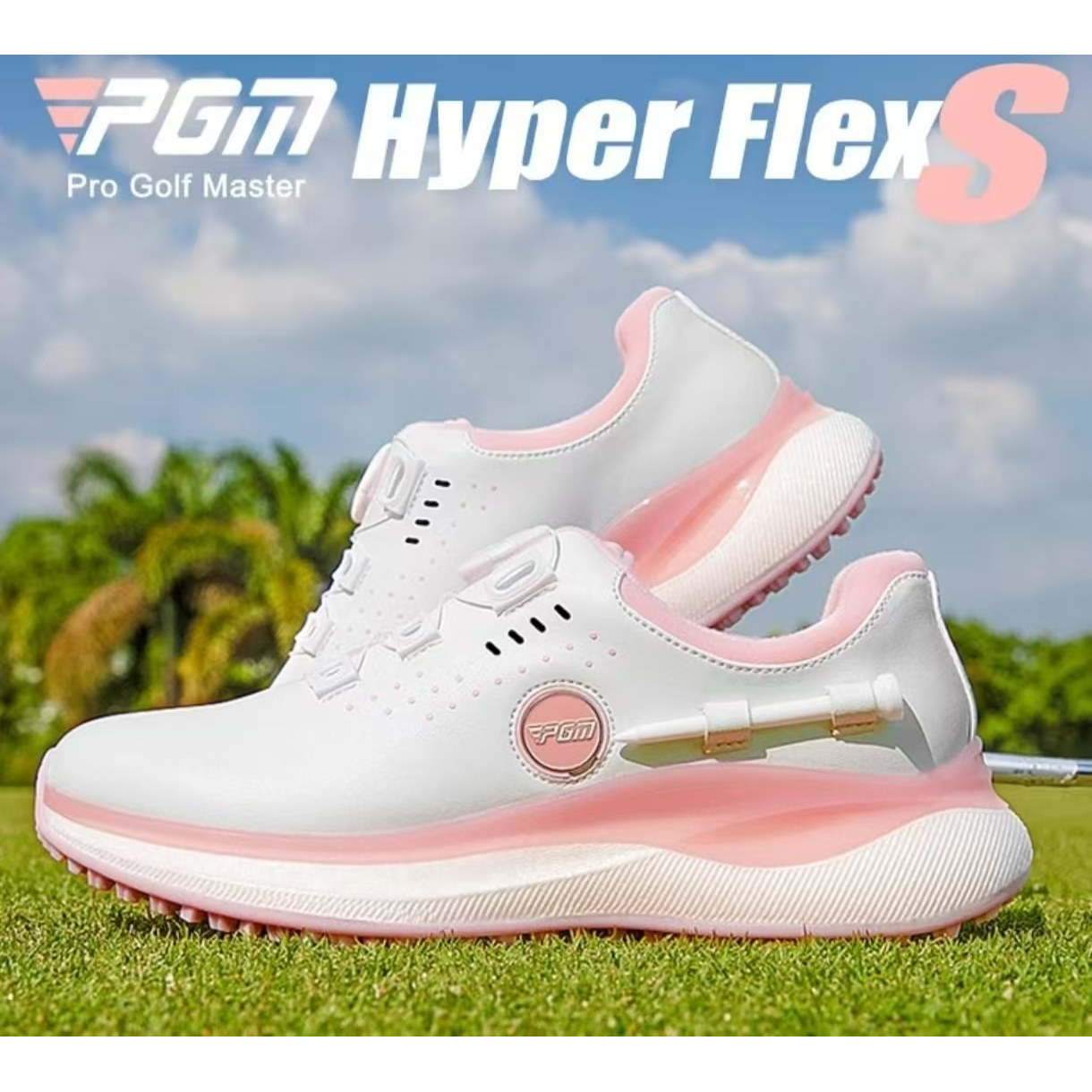 PGM女高尔夫鞋防水防滑旋钮扣