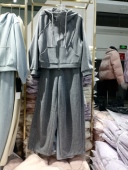 百搭两件套裤 2026春欧韩休闲套装 时尚 外套阔腿裤 潮 女连帽拉链开衫