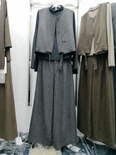 2026春秋欧韩时尚套装女半高领打底衫马甲阔腿裤休闲洋气三件套裤