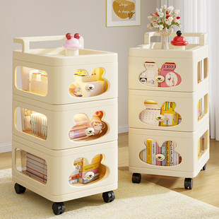 零食收纳柜家用客厅可移动储物柜杂物多层整理柜抽屉式 卧室床头柜