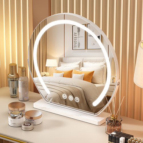 梳妆镜子化妆镜台式桌面卧室轻奢