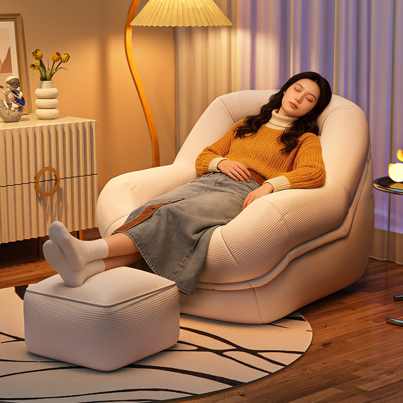 懒人沙发窝窝椅卧室可躺可睡单人小沙发小户型阳台看书休闲榻榻米