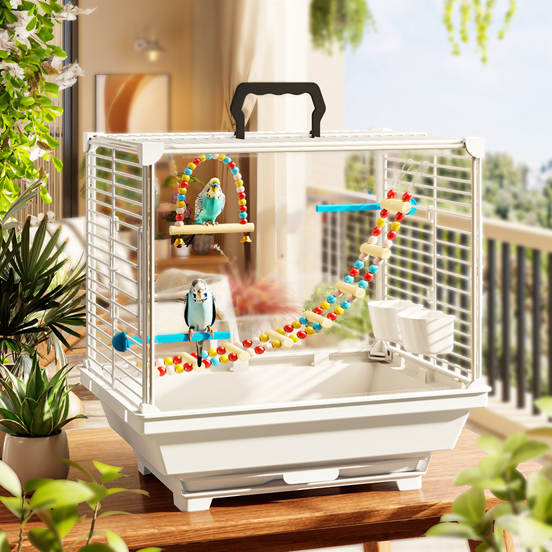 宠物鸟笼鹦鹉笼防飞溅横丝玄凤虎皮牡丹专用新型透明别墅两层大号,宠物/宠物食品及用品,鸟笼,淘宝优惠券,粉丝福利购,淘宝优惠卷