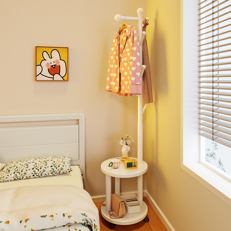 实木衣架落地卧室挂衣架家用挂衣杆客厅立式置衣架简易网红衣帽架