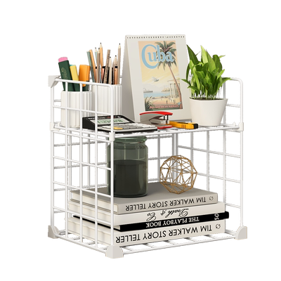 书架桌面置物架办公室桌上小型多层架子客厅宿舍书桌收纳简易书柜