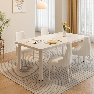 奶油风餐桌家用小户型简易新款