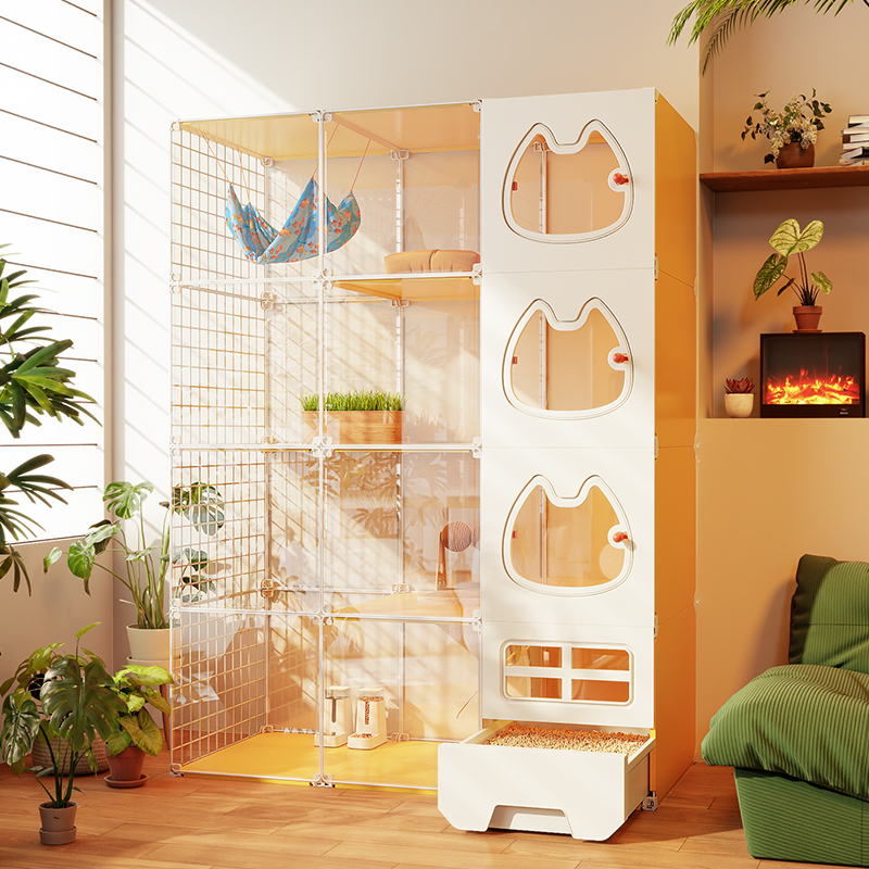 三室一厅设计一体猫砂盆