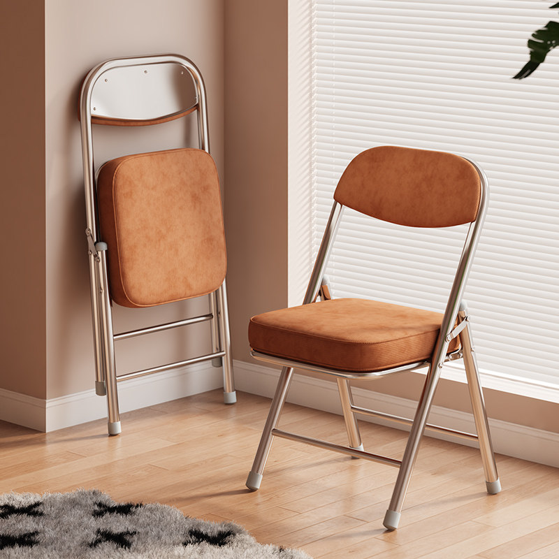 休闲 椅子折叠家用靠背椅舒适久坐办公椅学生宿舍电脑椅加厚简易