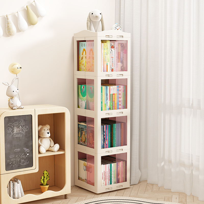 折叠儿童书架玩具置物架落地书柜