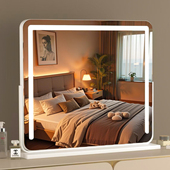 高清化妆镜带灯台式 LED灯化妆师专用补光镜子智能触控桌面化妆镜