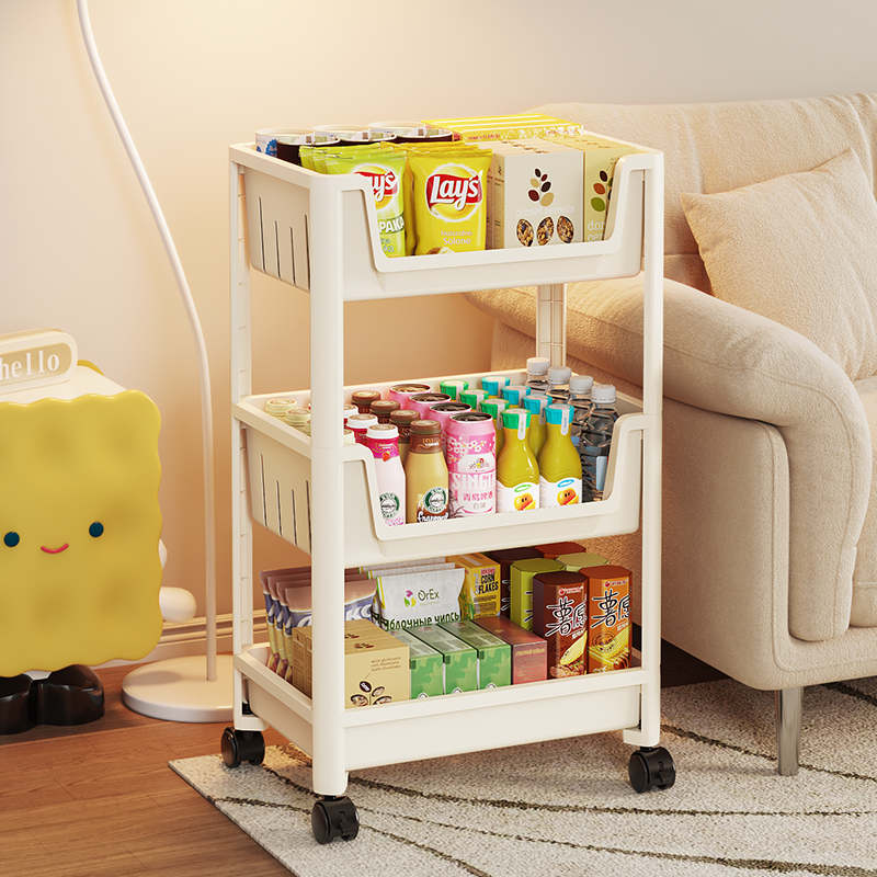 可移动零食小推车置物架家用客厅落地多层书架卫生间夹缝收纳架子