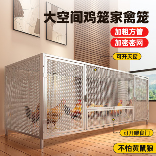 鸡笼子家用室外大号方管防雨农村密网防黄鼠狼自动清粪小鸡养殖笼