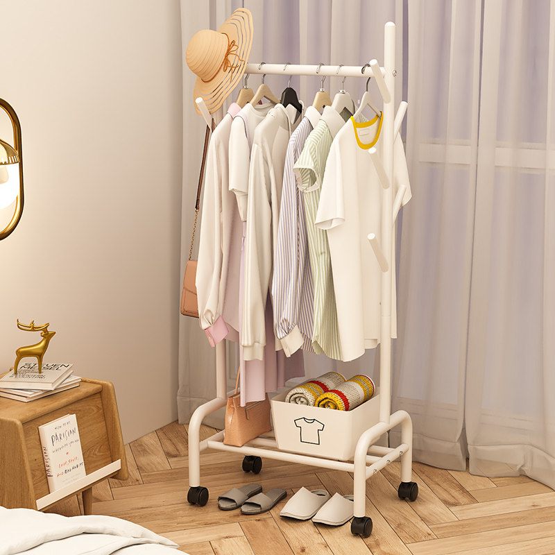 卧室奶油风衣架落地挂衣架