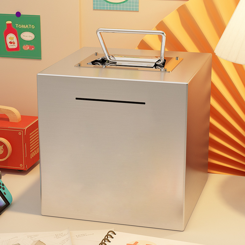 创意网红不锈钢存钱罐只进不出成人2025新款储蓄罐大容量储钱摆件